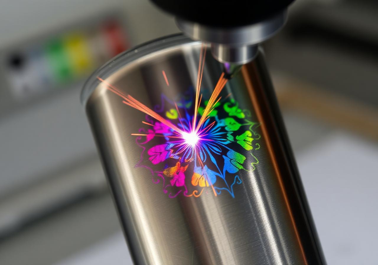 Stainless Steel Color Engraving